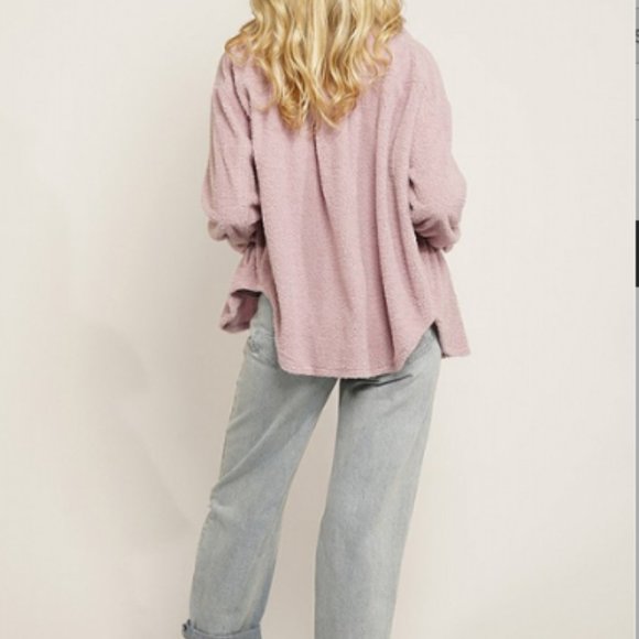 Teddy Button Up Sweater Jacket -Medium NWT - Picture 4 of 7